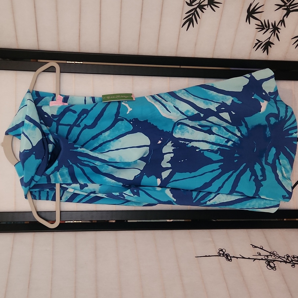 Blue Women's Vest NWT Lilly Pulitzer 100% silk
